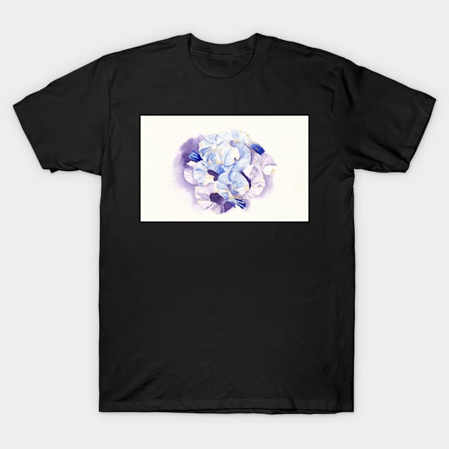 Tiger Shrimp Tiger Prawns in watercolor food art T-Shirt by ConniSchaf